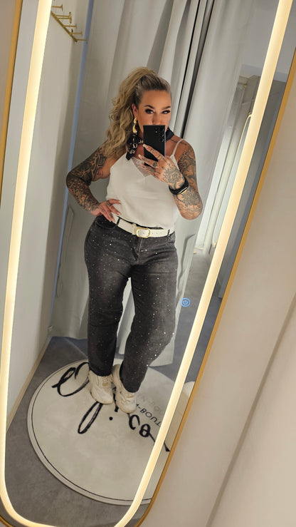 Wide Leg Strass