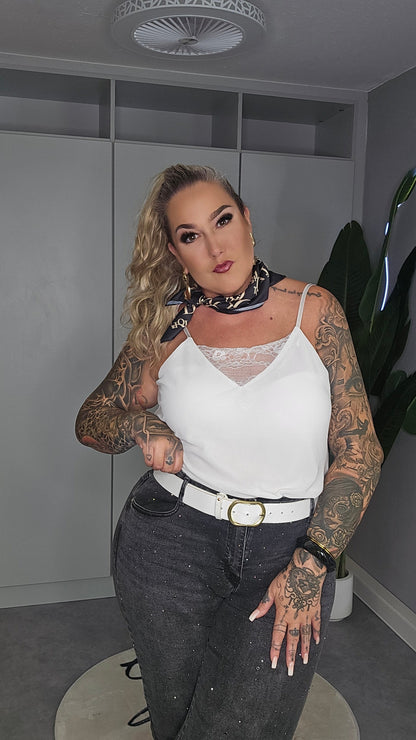 Wide Leg Strass
