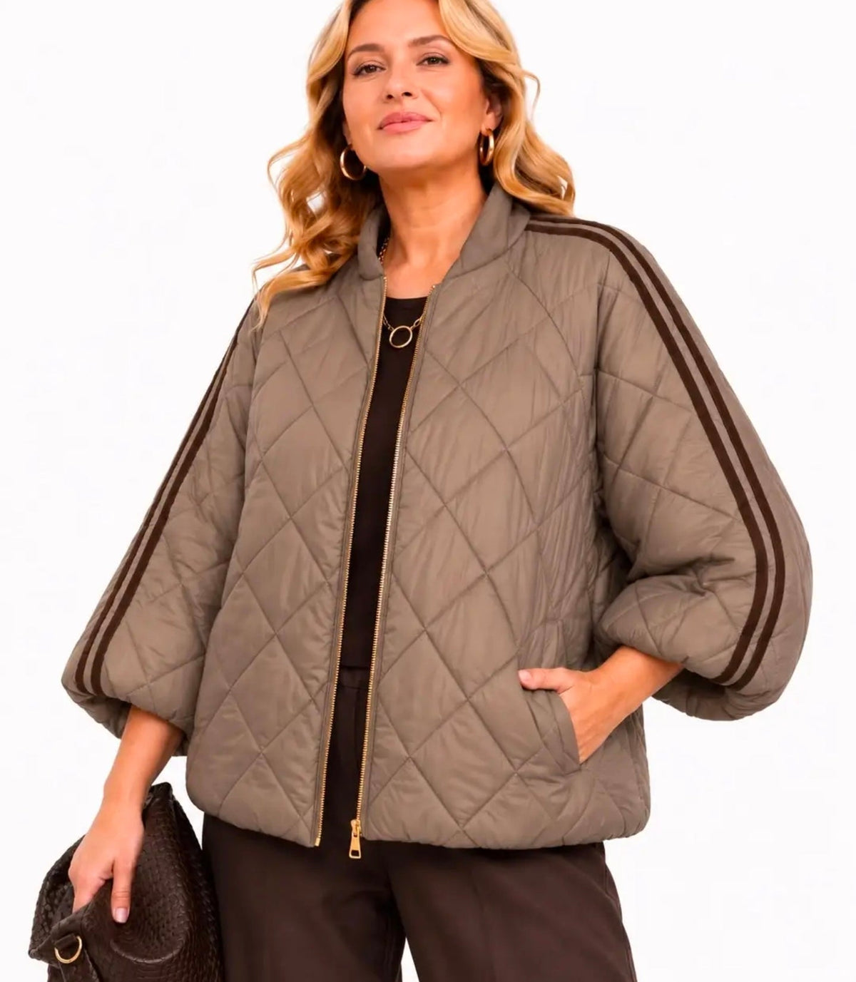 Steppjacke Taupe