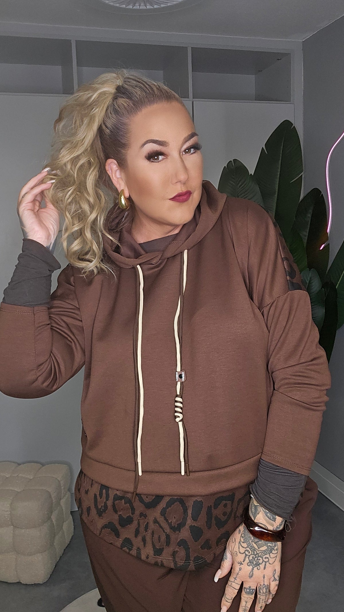 Leo Kapuzenshirt Braun