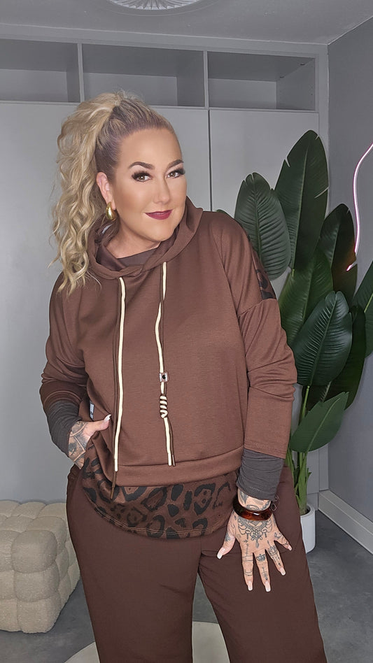 Leo Kapuzenshirt Braun
