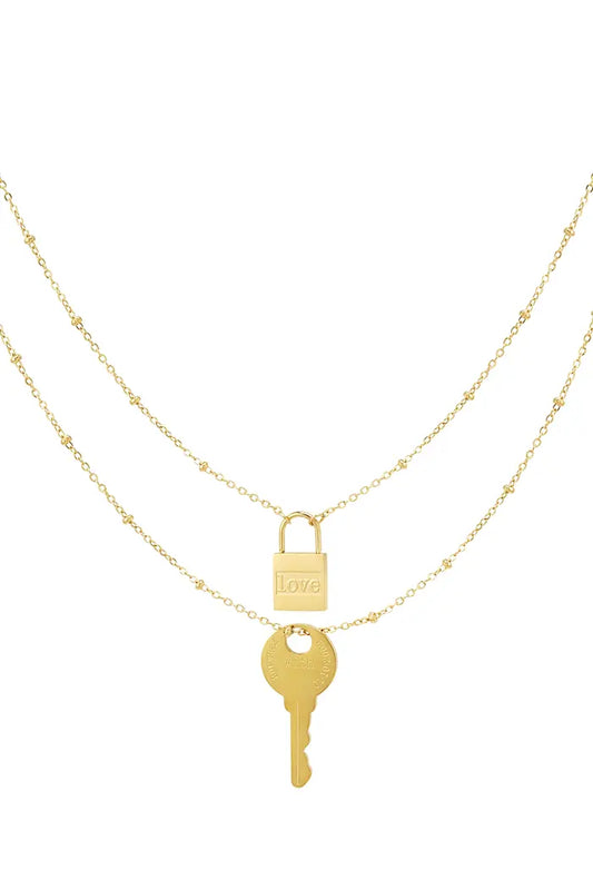 Kette "Key Lock" Gold oder Silber