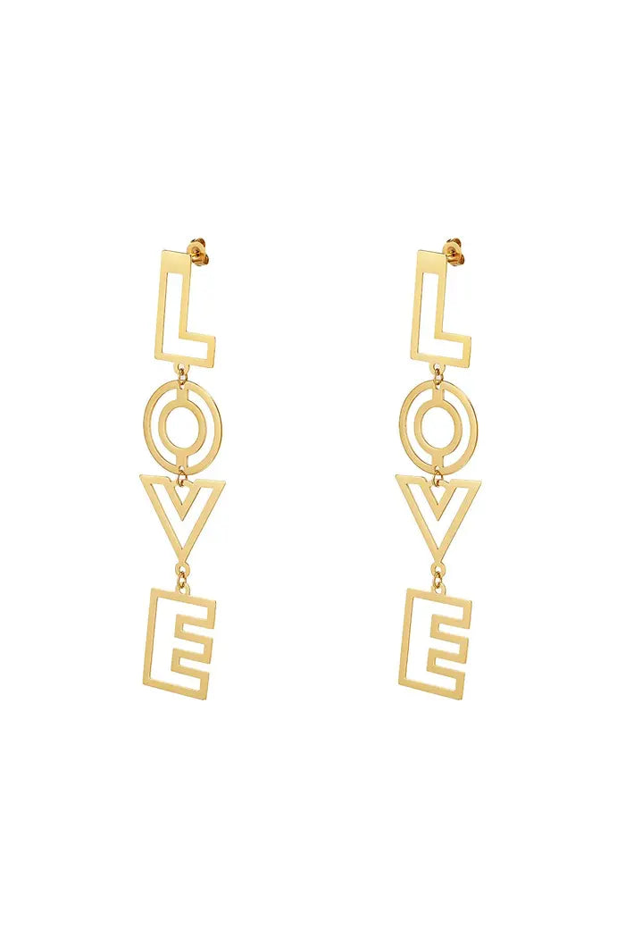 Ohrringe "L.o.v.e" in Silber oder Gold