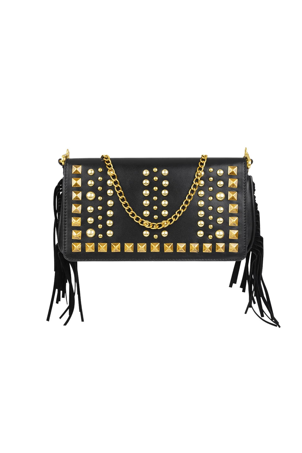 Nieten-Tasche mit Fransen