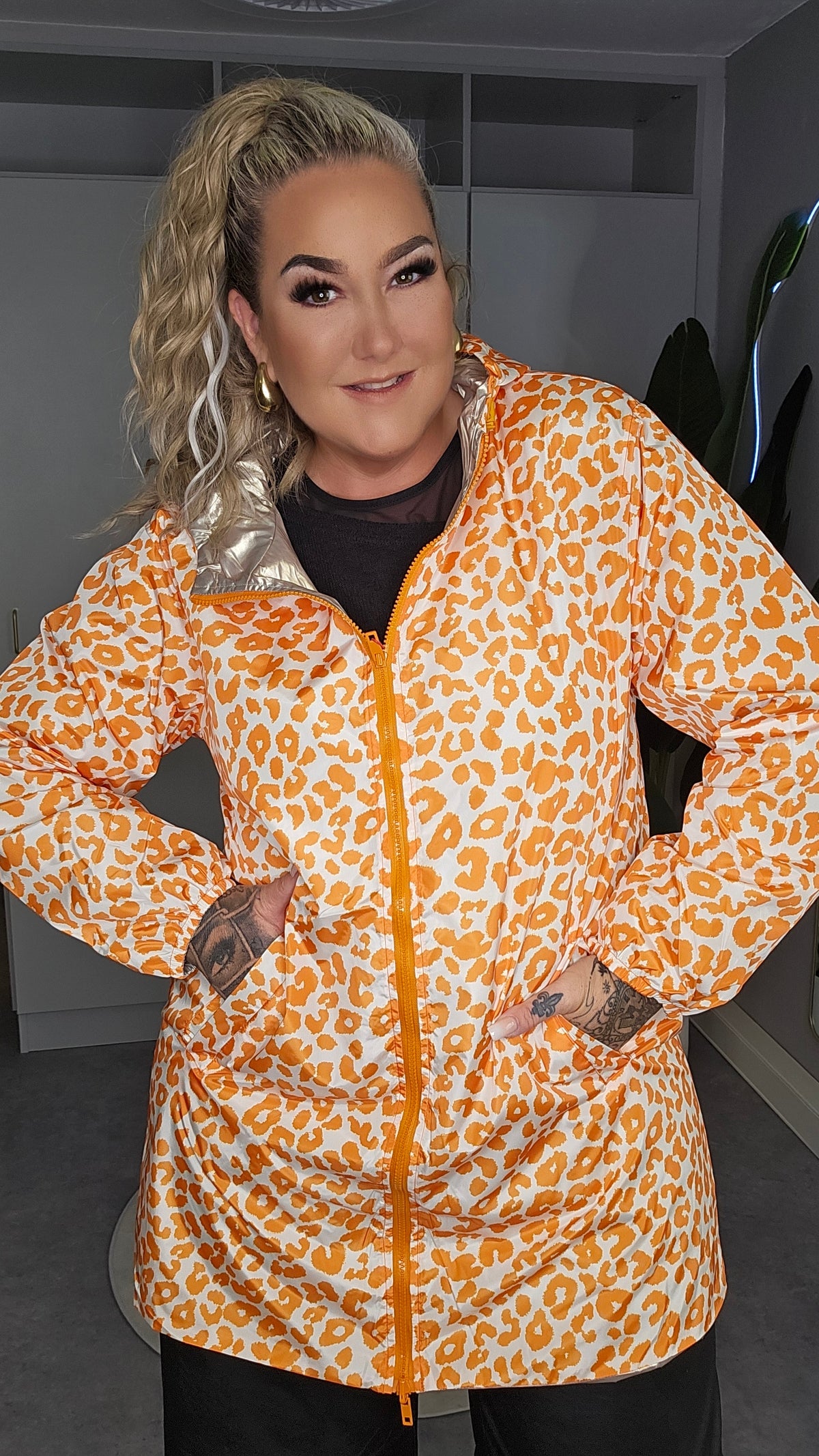 Leoparden Regenparker