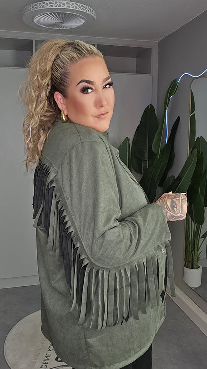 Oversized  Blazer Wildleder Optik