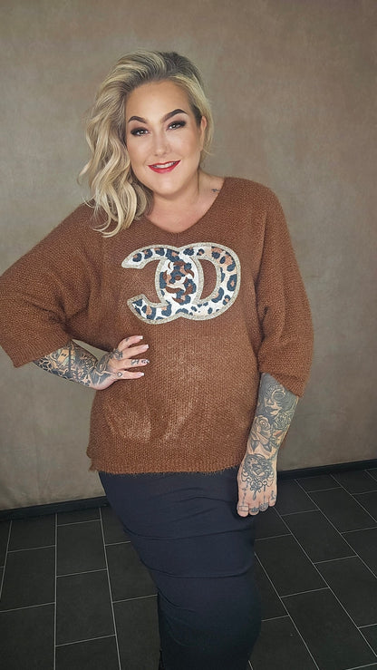 Pullover "CC" in braun 🤎