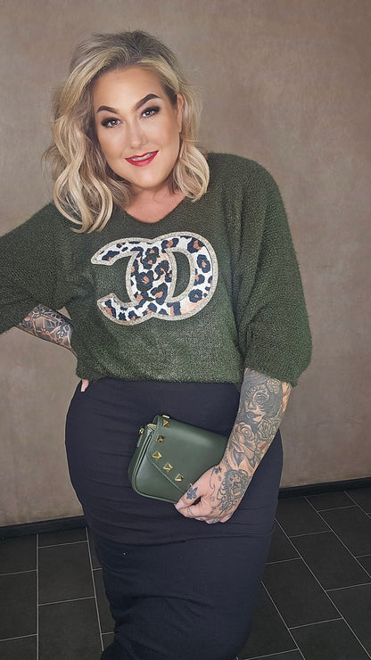 Pullover "CC" in Khaki 💚