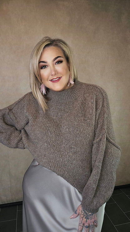 Oversize Pullover "Adriana"  in Taupe 🤎