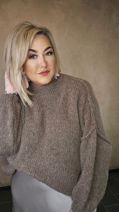 Oversize Pullover "Adriana"  in Taupe 🤎