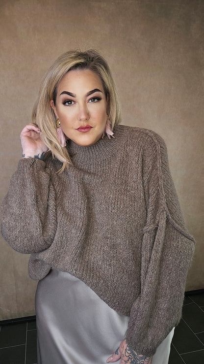 Oversize Pullover "Adriana"  in Taupe 🤎