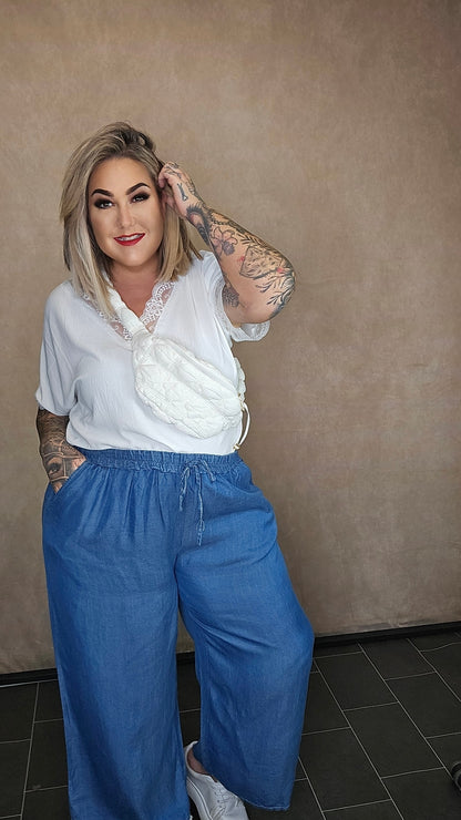 Wide Leg Hose "Denim Girl"