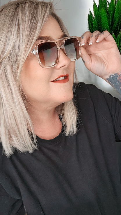 Sonnenbrille "Vinyl" in  Nude
