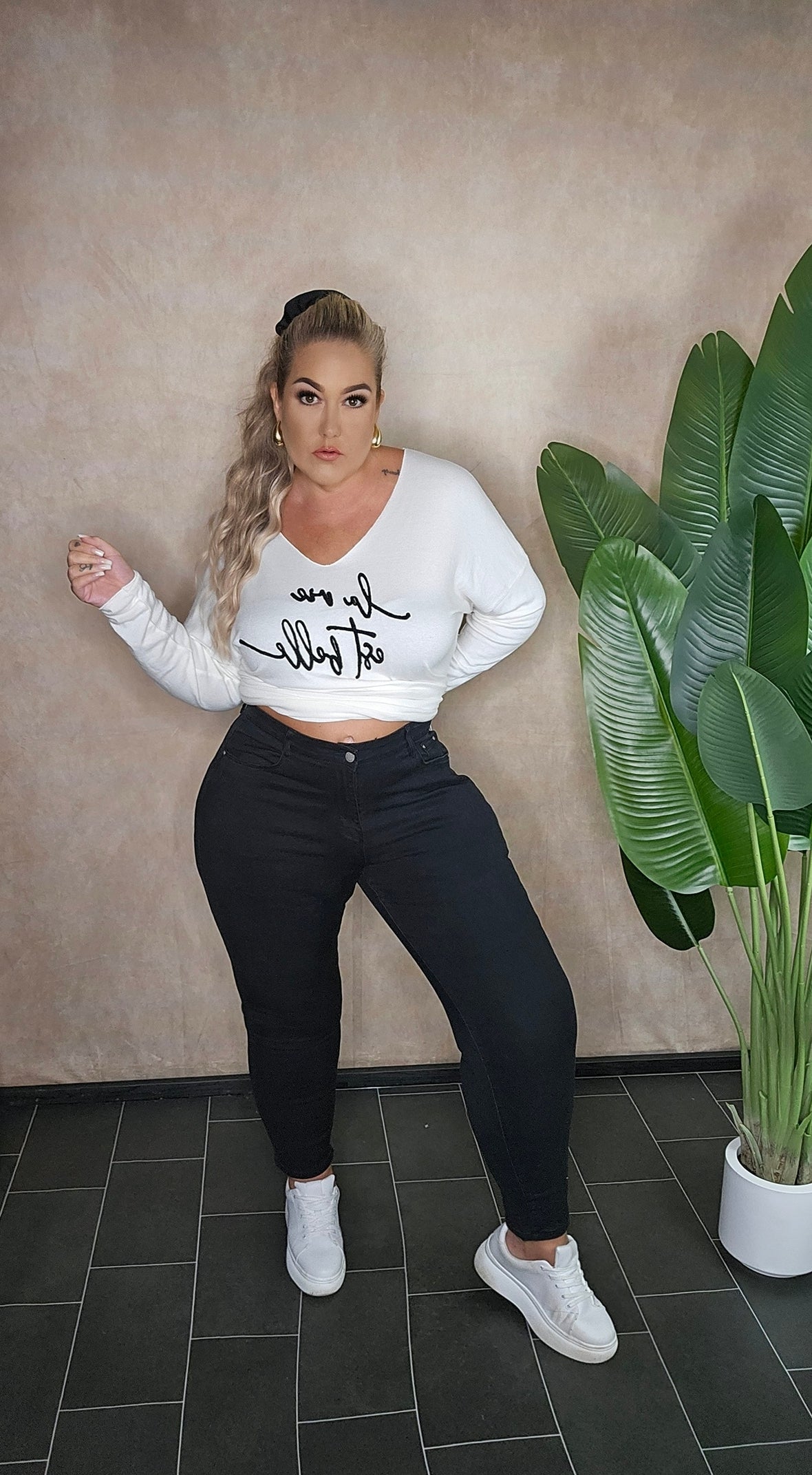 Klassische schwarze Jeans "Katy"