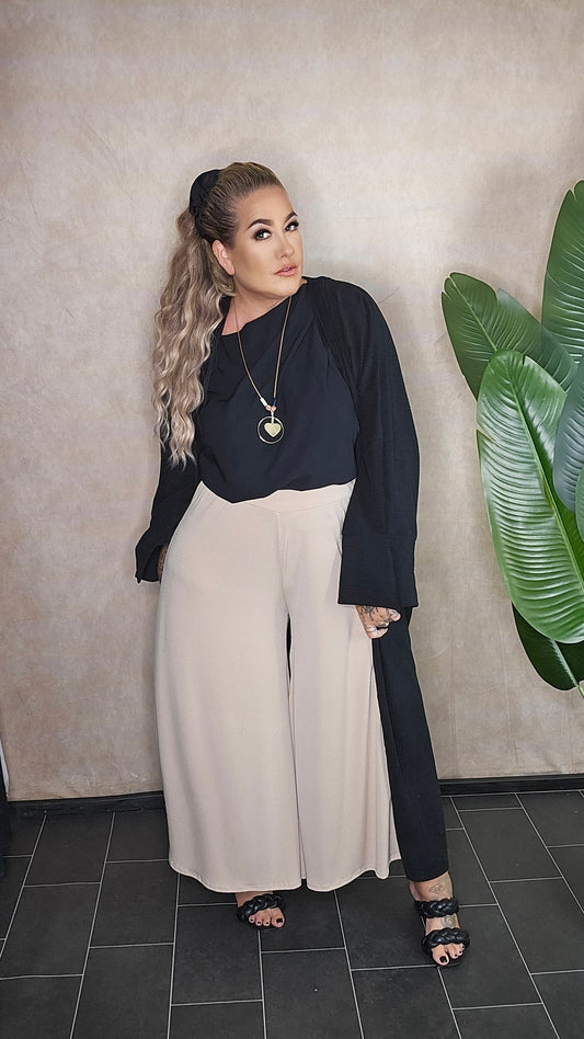 Super Wide leg Hose "Beige"