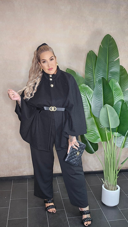 Cape "Luxery" in schwarz