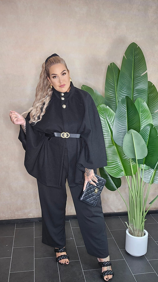 Cape "Luxery" in schwarz