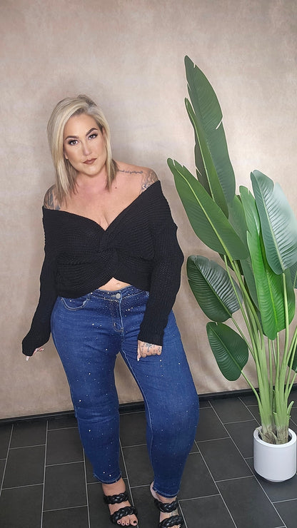 Strass-Jeans aus Super-Stretch-Denim ✨