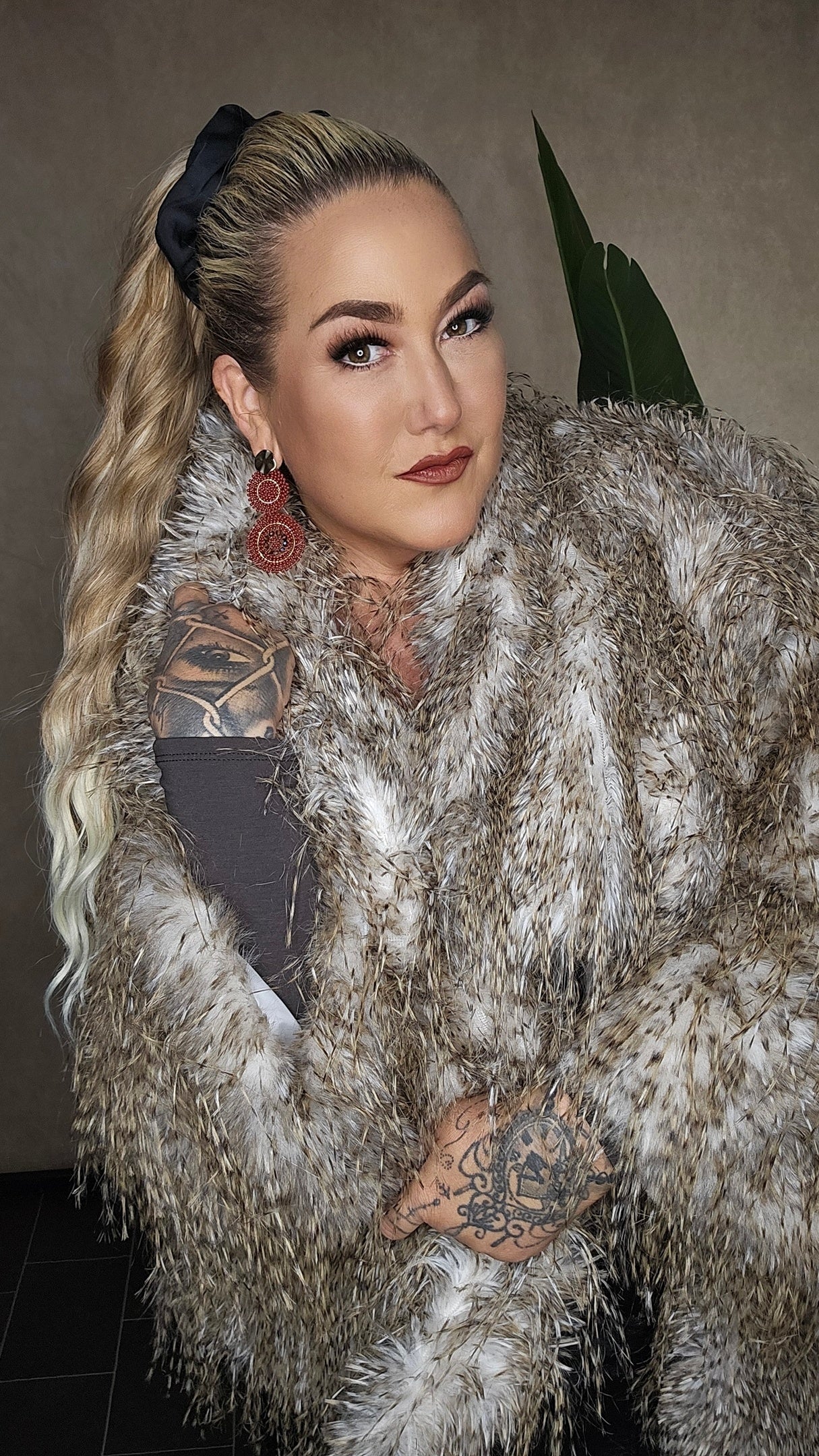 "Ice Queen" Oversize Felljacke