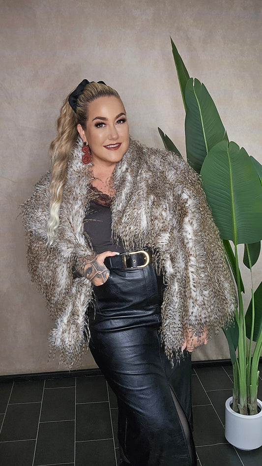 "Ice Queen" Oversize Felljacke