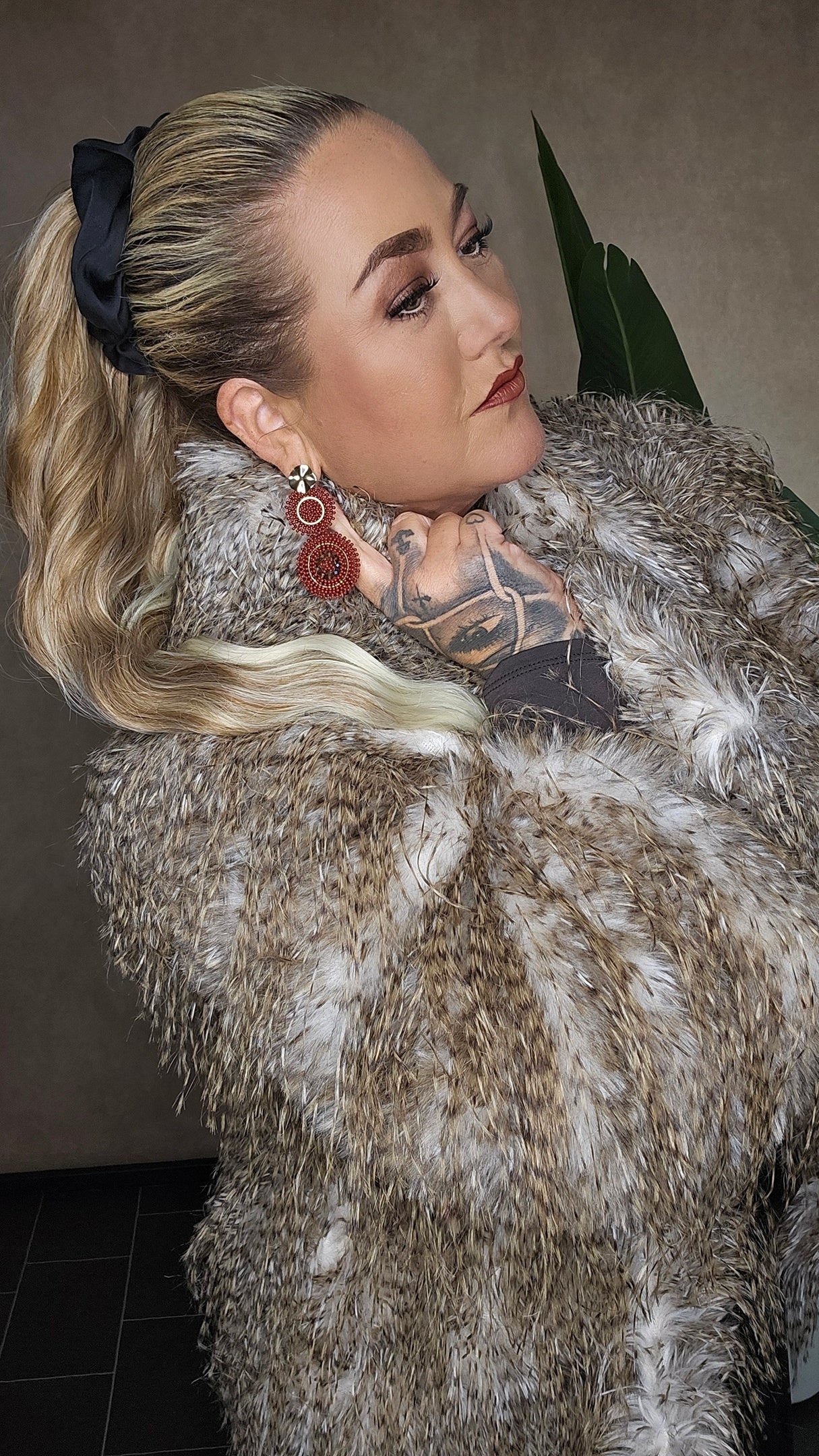 "Ice Queen" Oversize Felljacke