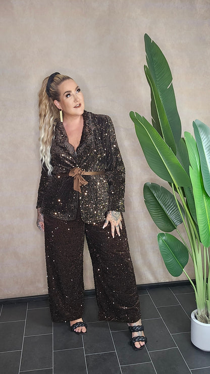 "Chocolate Sparkle" Pailletten-Hose