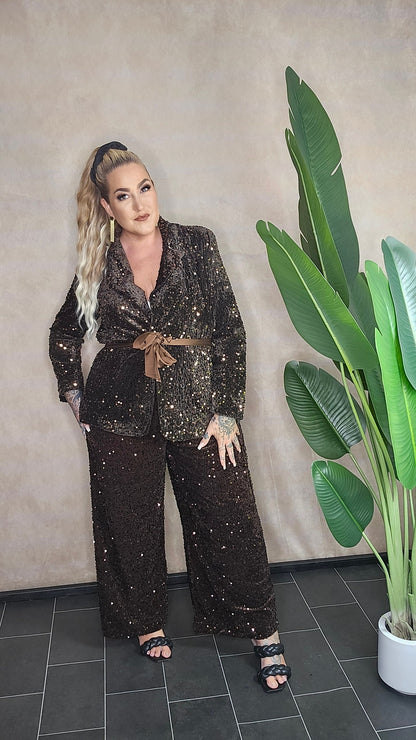 "Chocolate Sparkle" Pailletten-Hose