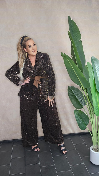 "Chocolate Sparkle" Pailletten-Hose