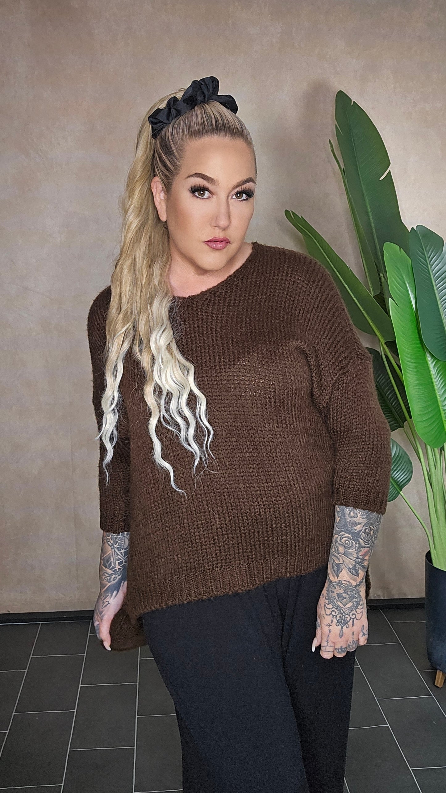 Pullover "Cozy Liv" in braun