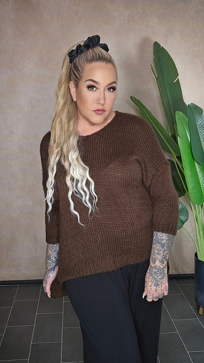 Pullover "Cozy Liv" in braun