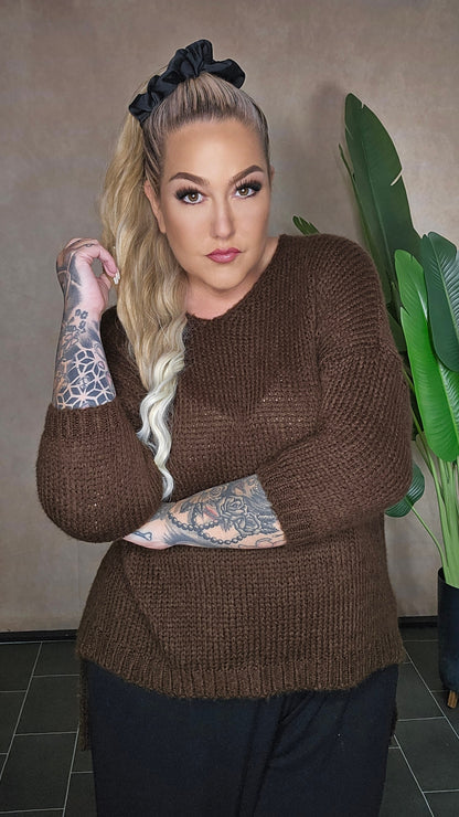 Pullover "Cozy Liv" in braun