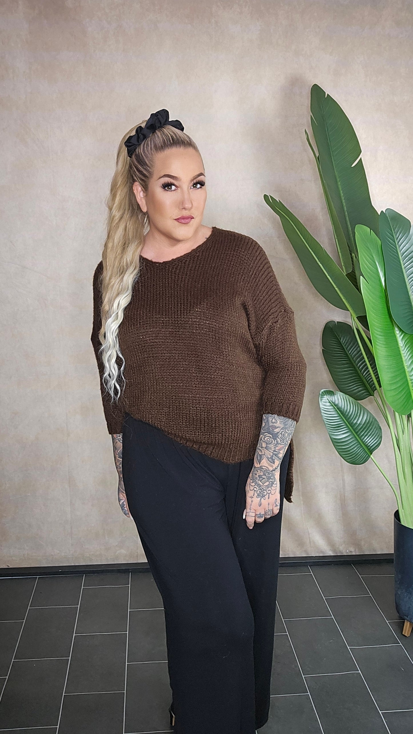 Pullover "Cozy Liv" in braun