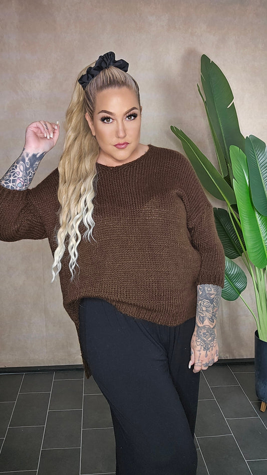 Pullover "Cozy Liv" in braun