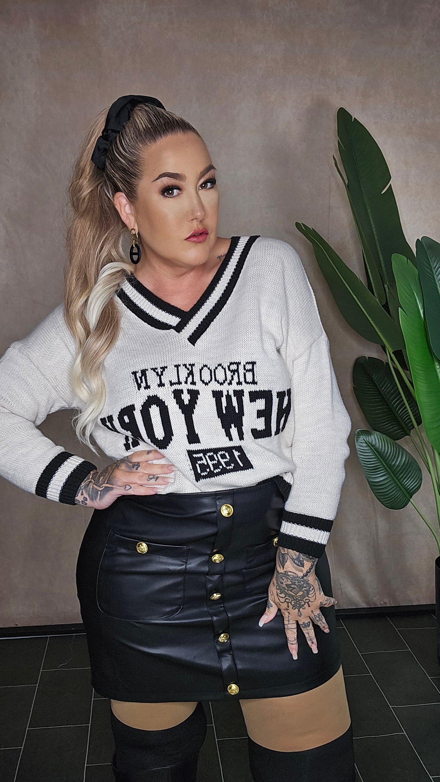 Crop Pullover "Brooklyn"  beige