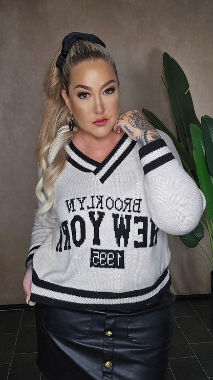 Crop Pullover "Brooklyn"  beige