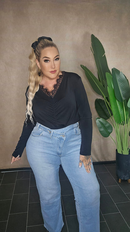 Body Schwarze Spitze "Alicia"