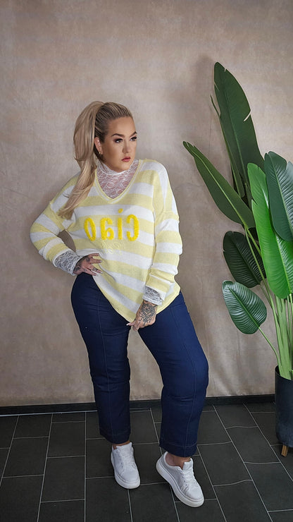 Strickpulli Ciao gelb