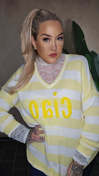Strickpulli Ciao gelb