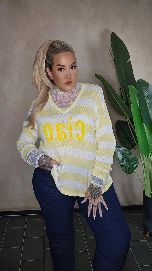 Strickpulli Ciao gelb