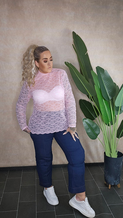 Spitzen Shirt  Milana  rosa