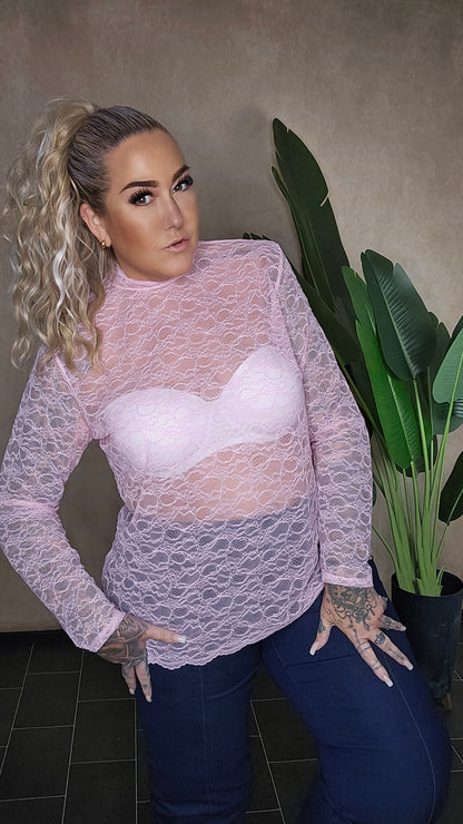 Spitzen Shirt  Milana  rosa