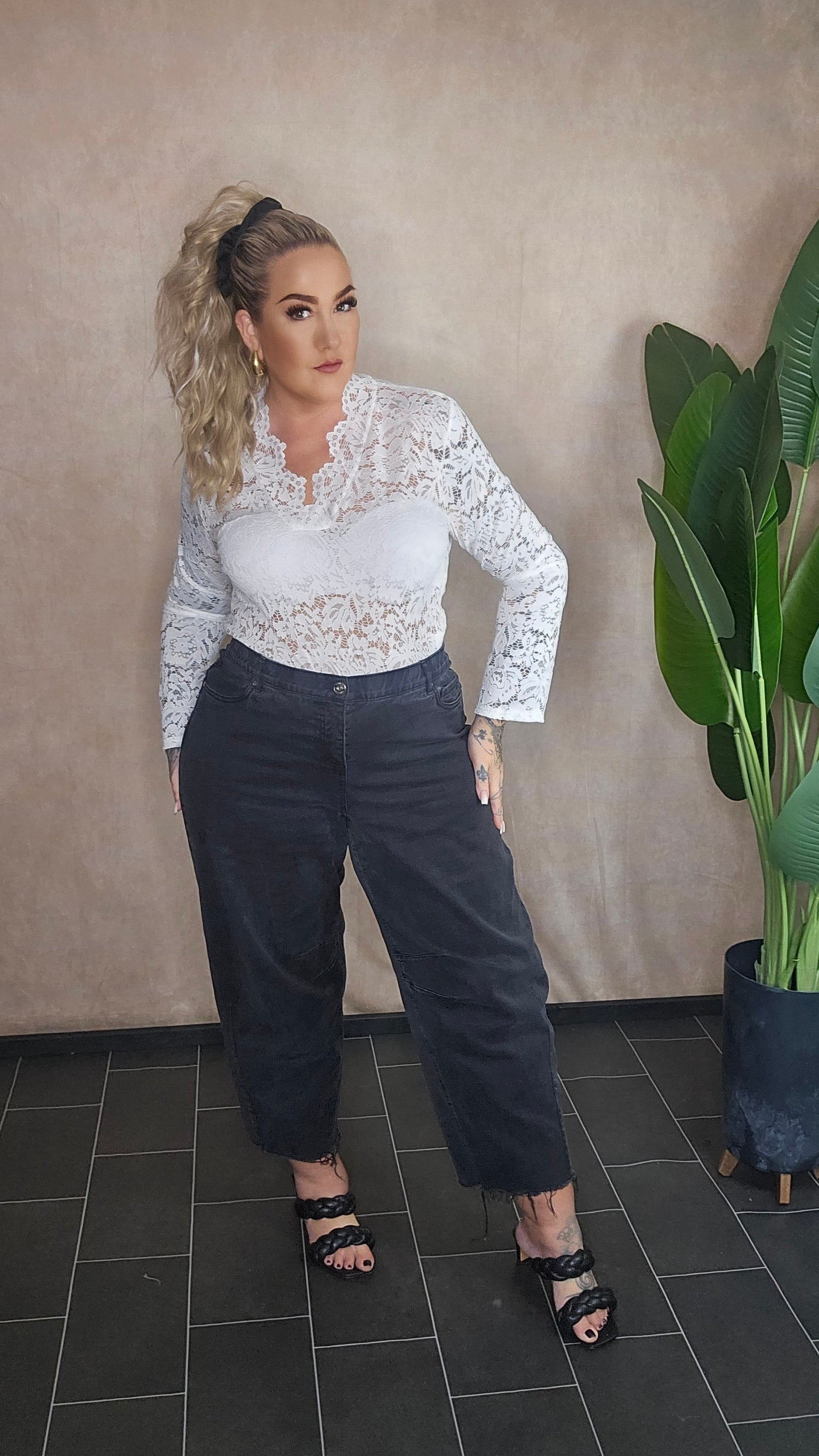 Spitzen Shirt MilanaV weiss