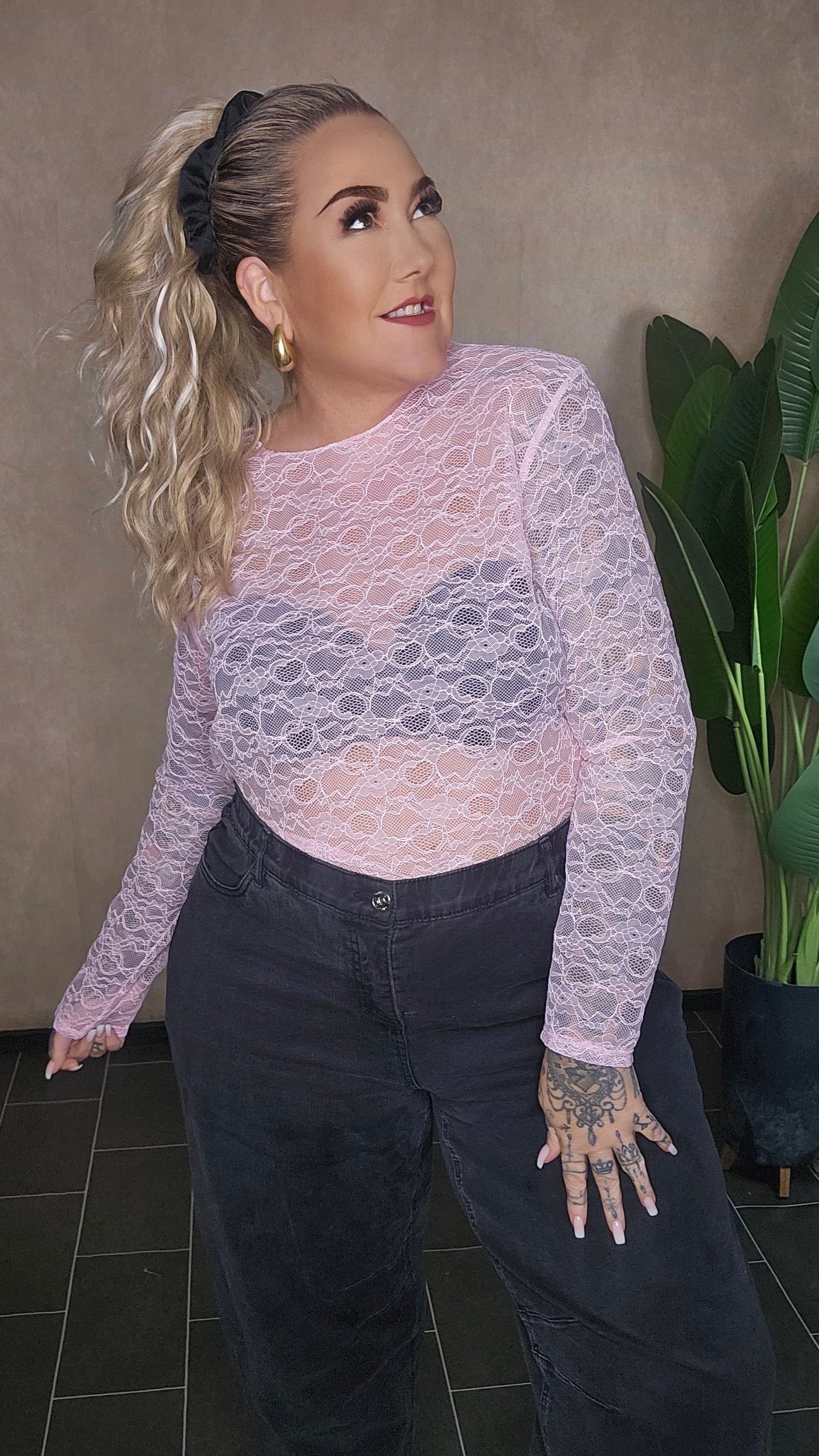 Spitzen Shirt MilanaX rosa