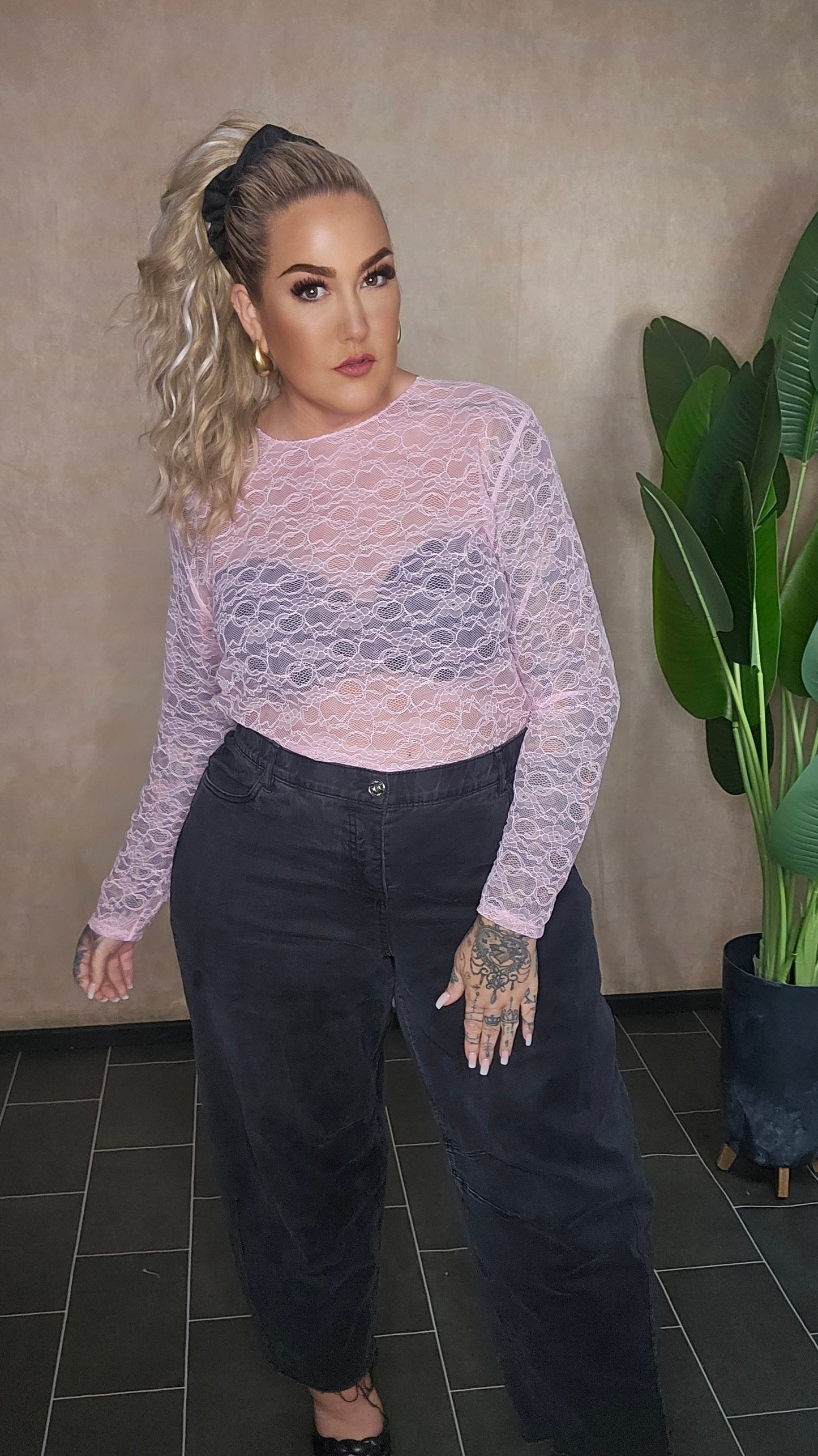 Spitzen Shirt MilanaX rosa