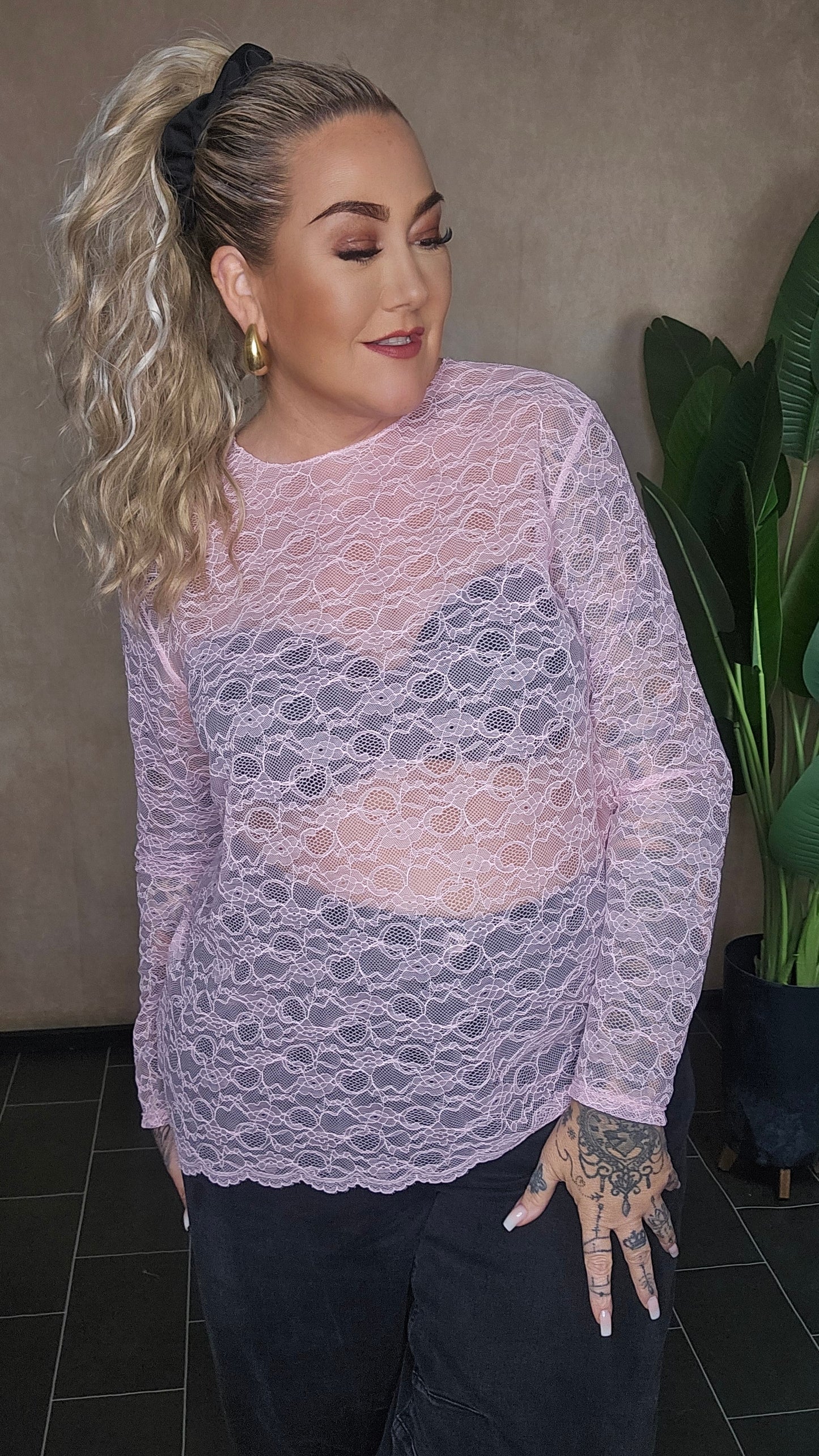 Spitzen Shirt MilanaX rosa