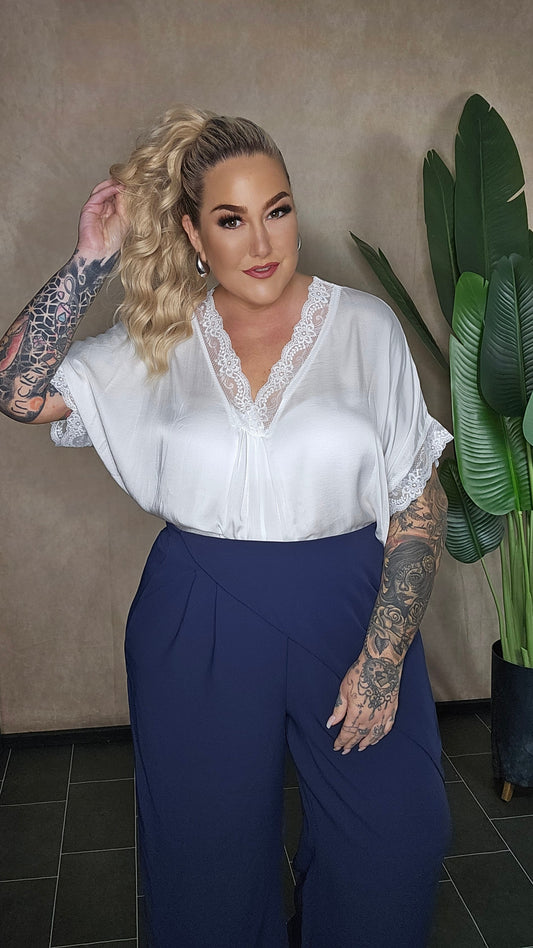 Satin Shirt Liana – Weiß