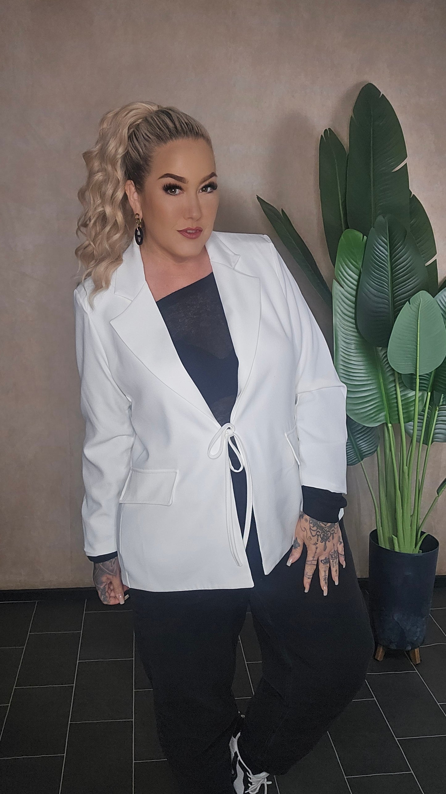 Blazer Classy Chic Weiss