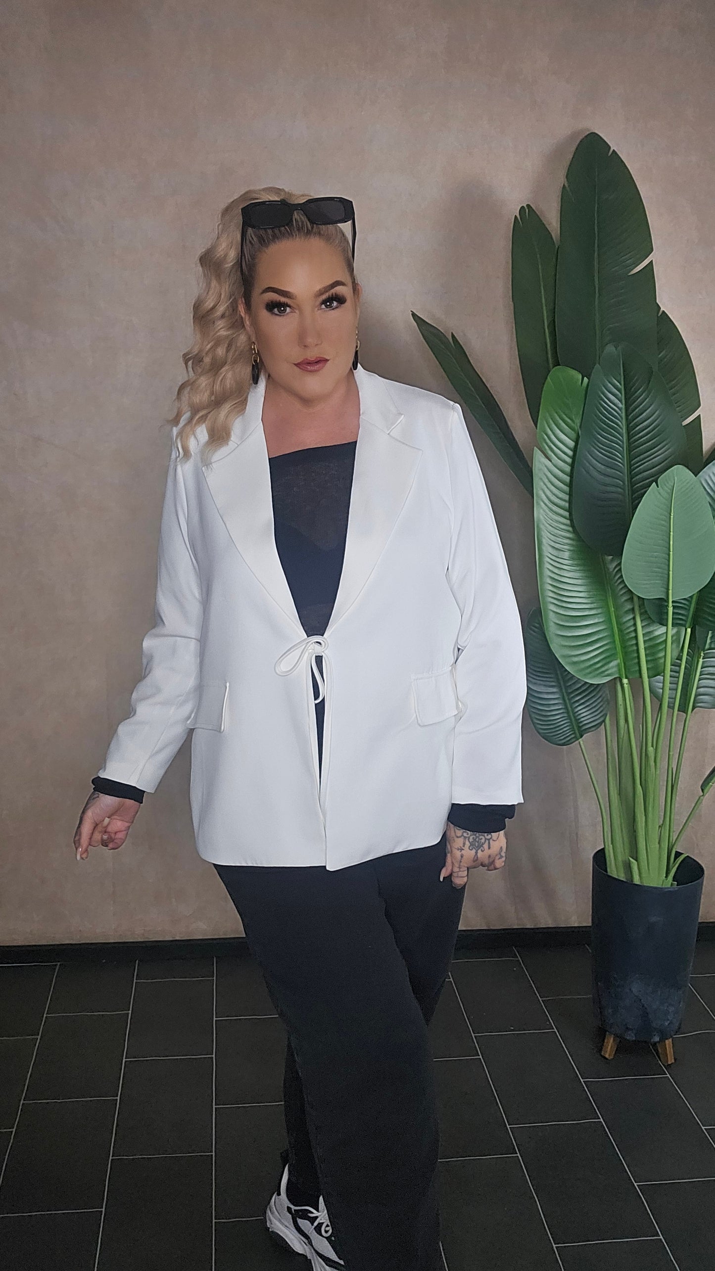 Blazer Classy Chic Weiss
