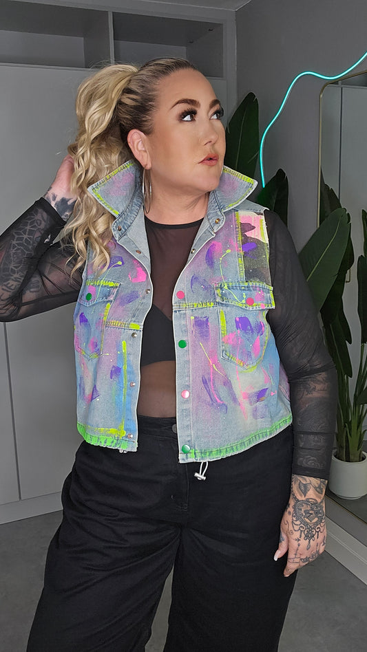 Jeansweste Neon