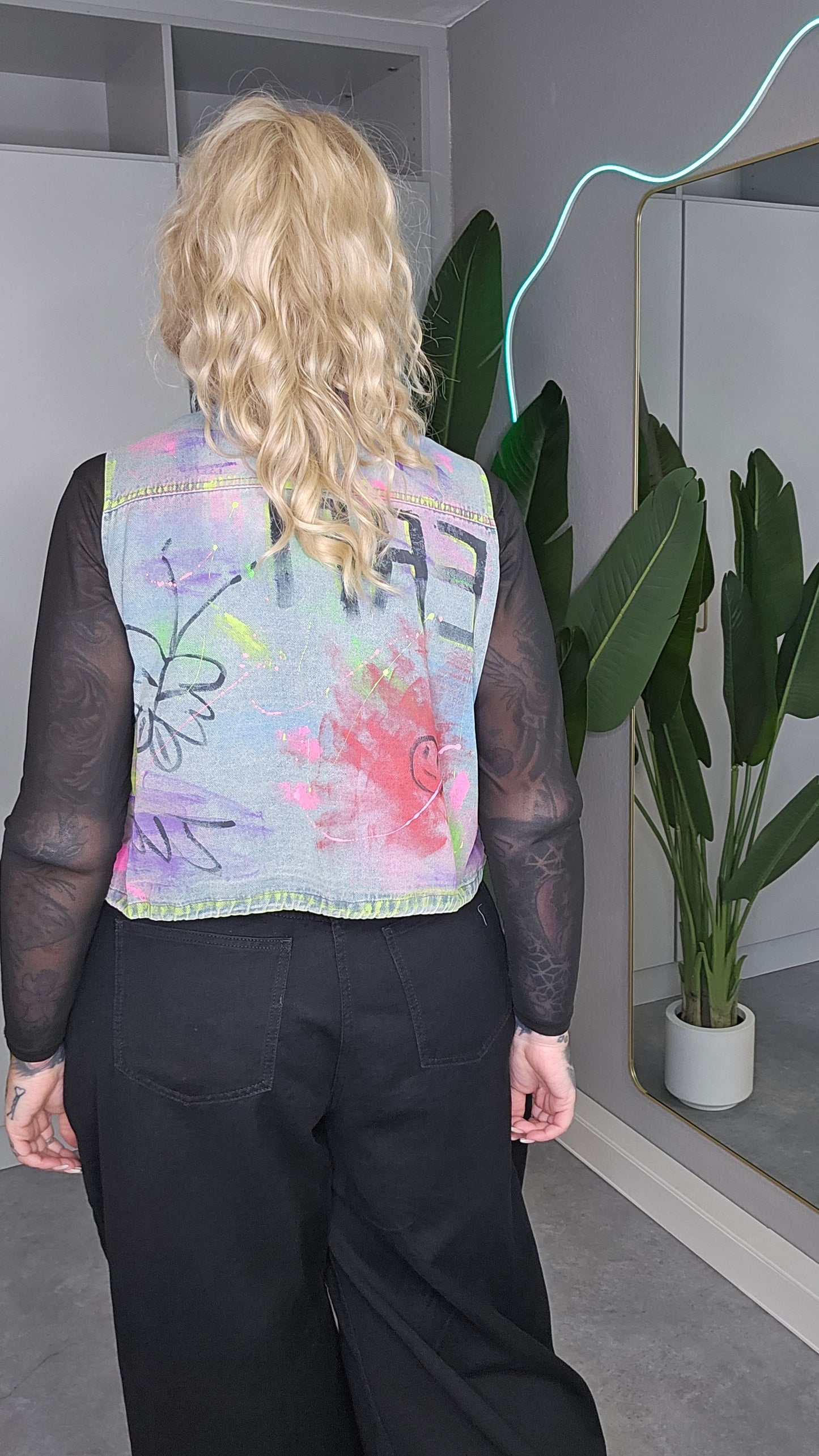 Jeansweste Neon